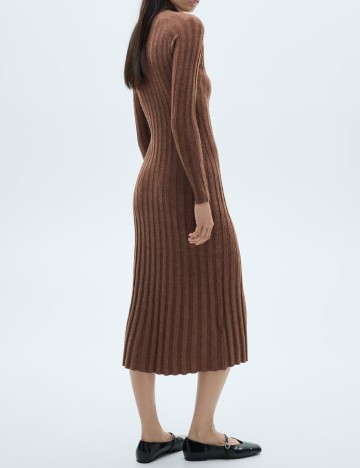 Rochie medie Mango, maro
