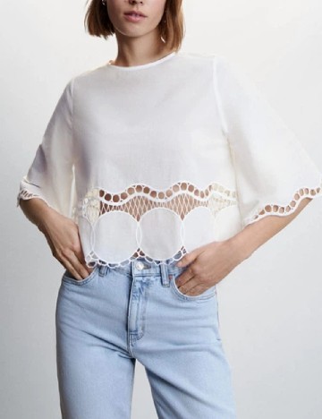 Bluza Mango, alb