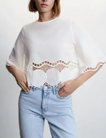 Bluza Mango, alb