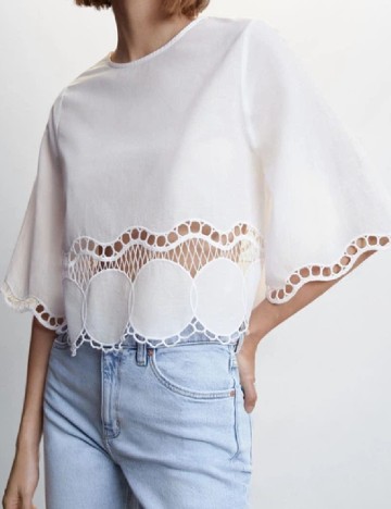 Bluza Mango, alb