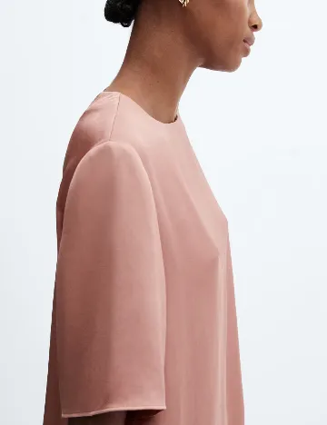 Bluza Mango, roz pudra inchis