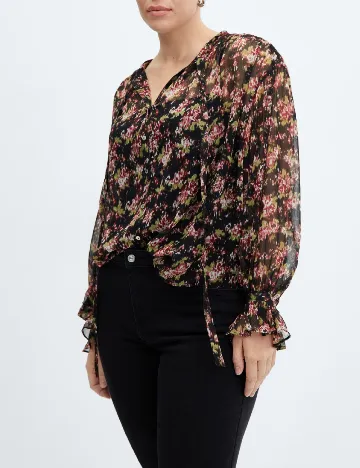 Camasa Mango Violeta, floral print