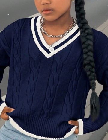 Bluza Shein Kids, bleumarin