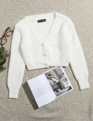 Cardigan SHEIN, alb