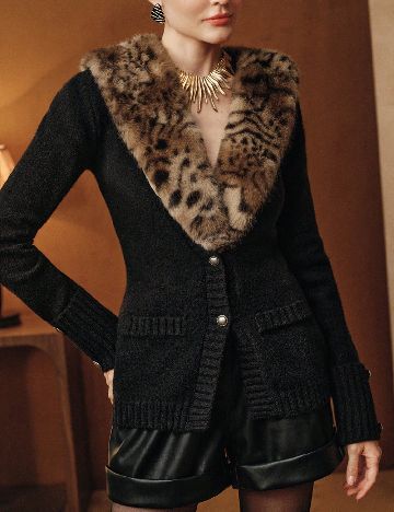 Cardigan Anewsta, negru