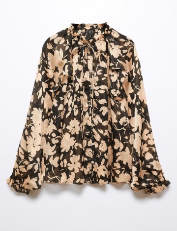 Bluza Mango, crem/negru