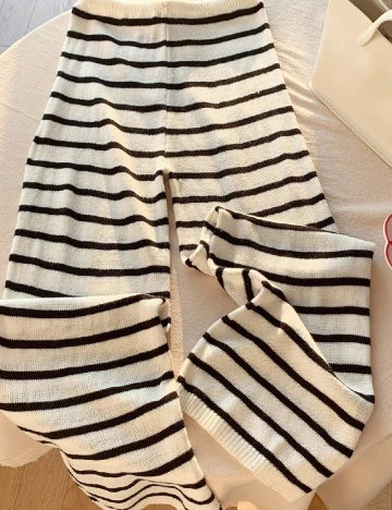 Pantaloni SHEIN CURVE, alb