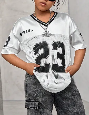 Tricou Shein Kids, alb