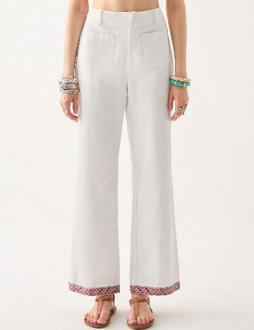 Pantaloni SHEIN, alb