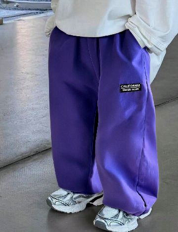 Pantaloni Shein Kids, mov