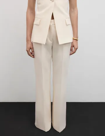 Pantaloni Mango, crem