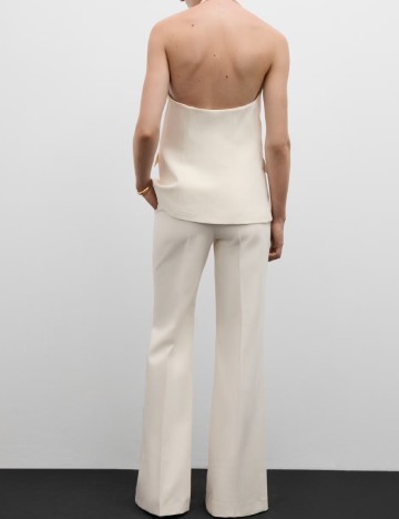 Pantaloni Mango, crem