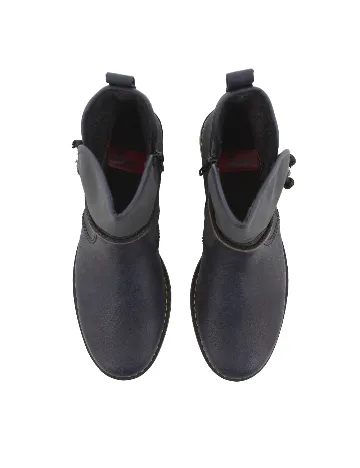 Ghete Rieker, bleumarin/negru
