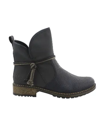 Ghete Rieker, bleumarin/negru