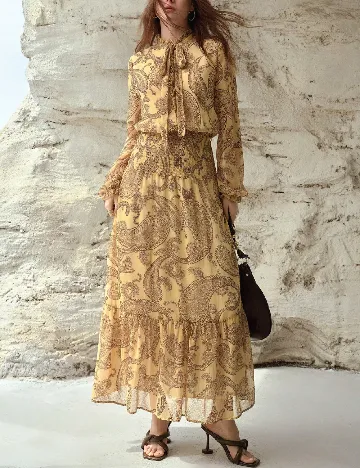 Rochie lunga MOTF, galben