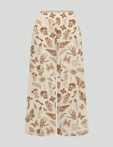 Pantaloni Romwe, crem