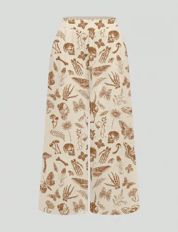 Pantaloni Romwe, crem