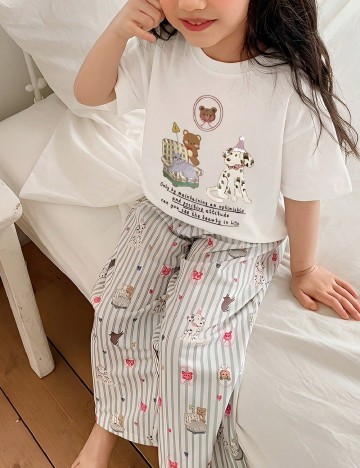 Pijama Shein Kids, alb