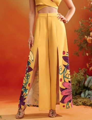 Pantaloni SHEIN, galben