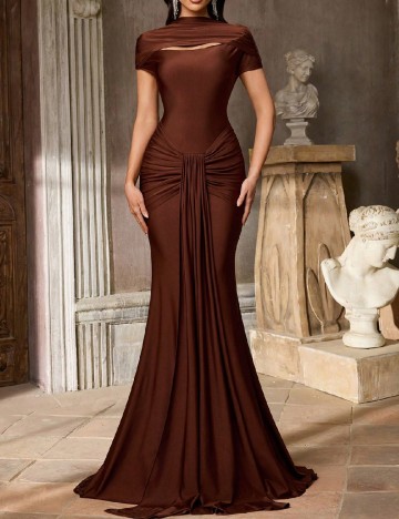 Rochie lunga SHEIN, maro