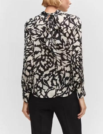 Bluza Mango, alb/negru