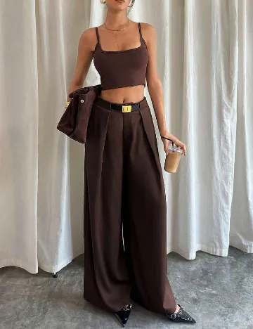 Pantaloni SHEIN, maro
