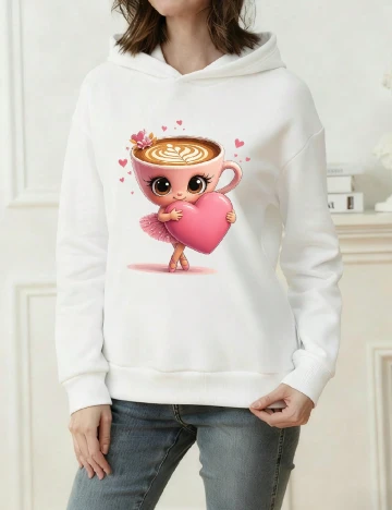 Hanorac Shein Kids, alb