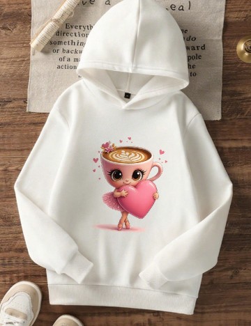 Hanorac Shein Kids, alb