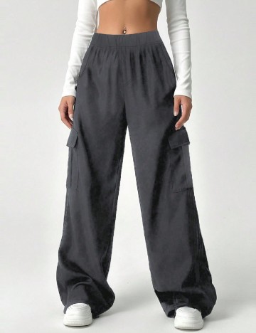 Pantaloni Shein Kids, gri