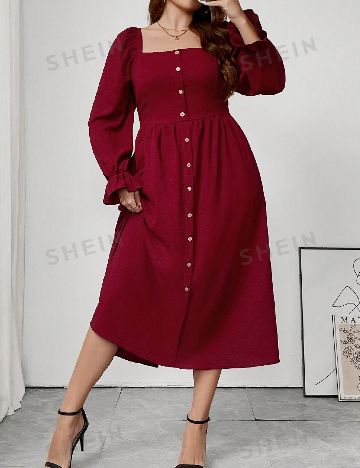 Rochie lunga SHEIN CURVE, rosu