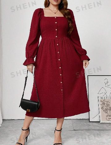 Rochie lunga SHEIN CURVE, rosu