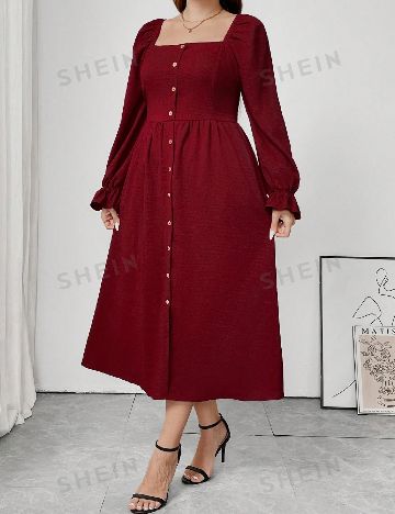 Rochie lunga SHEIN CURVE, rosu