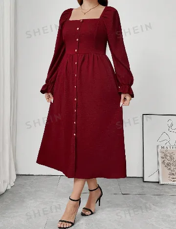 Rochie lunga SHEIN CURVE, rosu