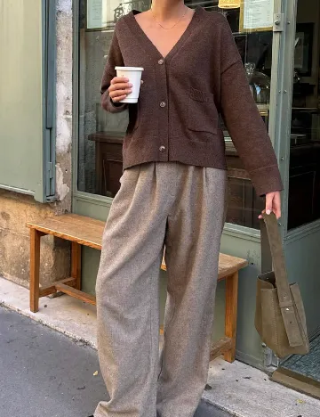 Cardigan SHEIN, maro