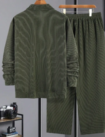Compleu SHEIN Plus Size Men, verde