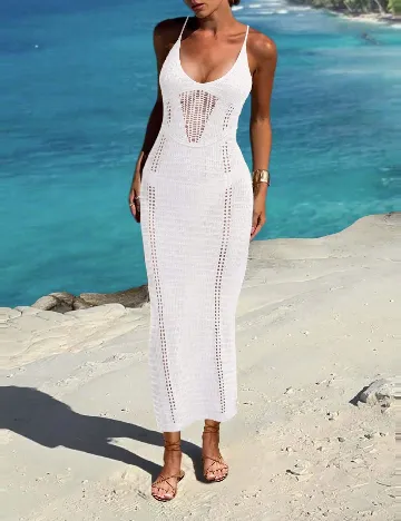 Rochie de plaja SHEIN, alb
