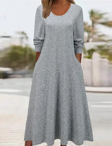 Rochie lunga SHEIN, gri