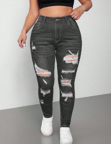 Blugi SHEIN CURVE, gri