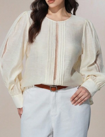 Bluza SHEIN CURVE, galben deschis