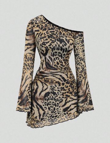 Rochie scurta SHEIN, animal print