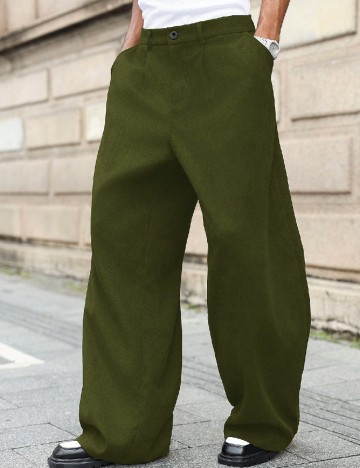 Pantaloni SHEIN Plus Size Men, verde