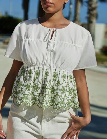 Bluza SHEIN CURVE, alb