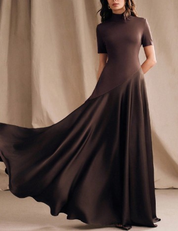 Rochie lunga Anewsta, maro