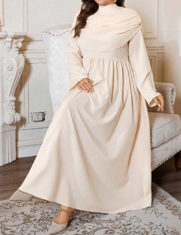 Rochie lunga SHEIN CURVE, crem