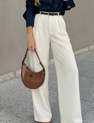 Pantaloni SHEIN, alb