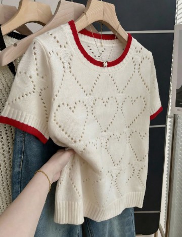 Tricou SHEIN, crem