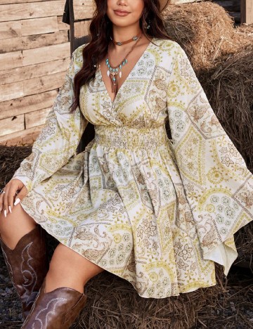 Rochie scurta SHEIN CURVE, mix culori