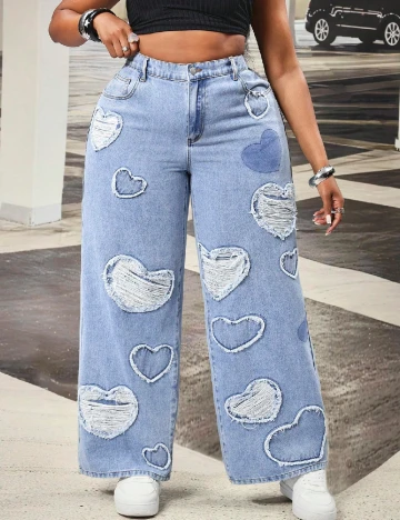 Blugi SHEIN CURVE, bleu