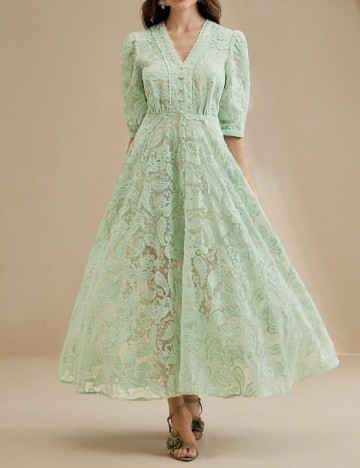 Rochie lunga Anewsta, verde