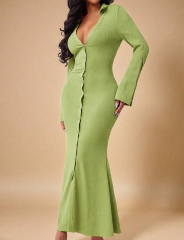 Rochie lunga SHEIN, verde